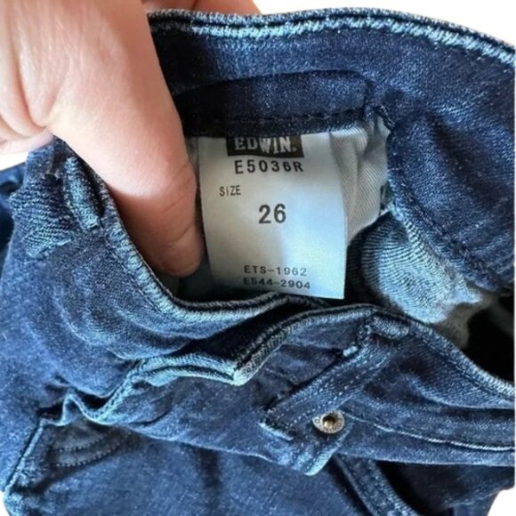 Edwin mid rise skinny fit jeans dark wash women's size 26 - Picture 4 of 4